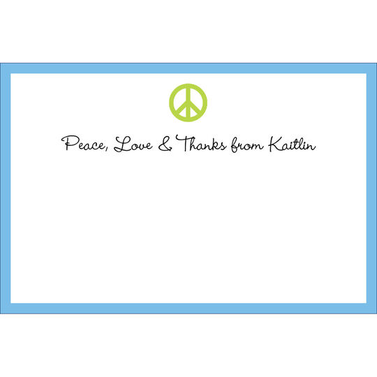 Blue Peace Flat Note Cards